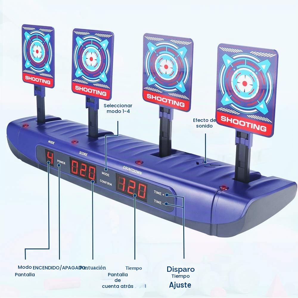 Objetivo para Nerf,Objetivo De Efecto Sonido e Inteligente Automático para Pistolas Nerf N-Strike Elite/Mega/Rival Juguetes para 5 6 7 8 9 10 11 12 años niños niños Regalos de cumpleaños Pascua
