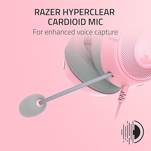 Miniatura 6 de Auriculares Razer Kraken Kitty V2 USB con cable RGB: Orejas Kitty Chroma - Iluminación reactiva para transmisión - Micrófono cardioide HyperClear