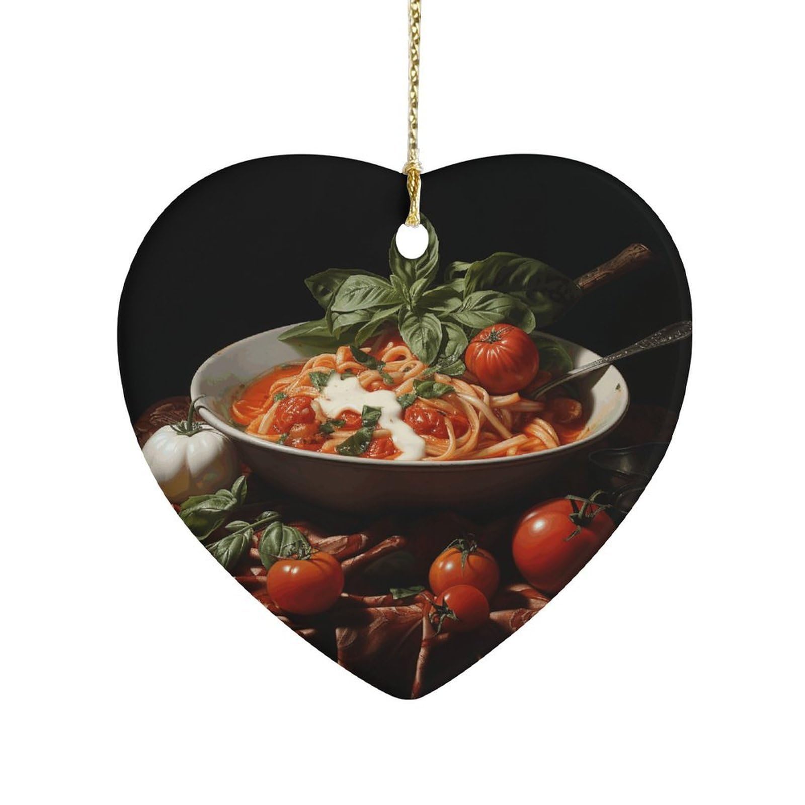 Fekiloot Style Italian Pasta Pictures Ceramic Ornament Home Decor Keepsake