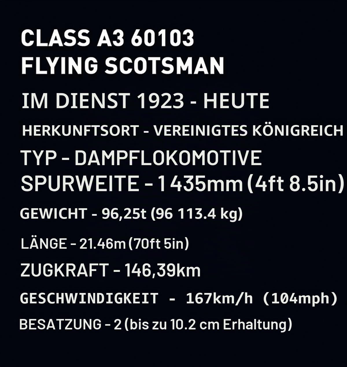 COBI Historical Collection Flying Scotsman British Steam Lokomotive