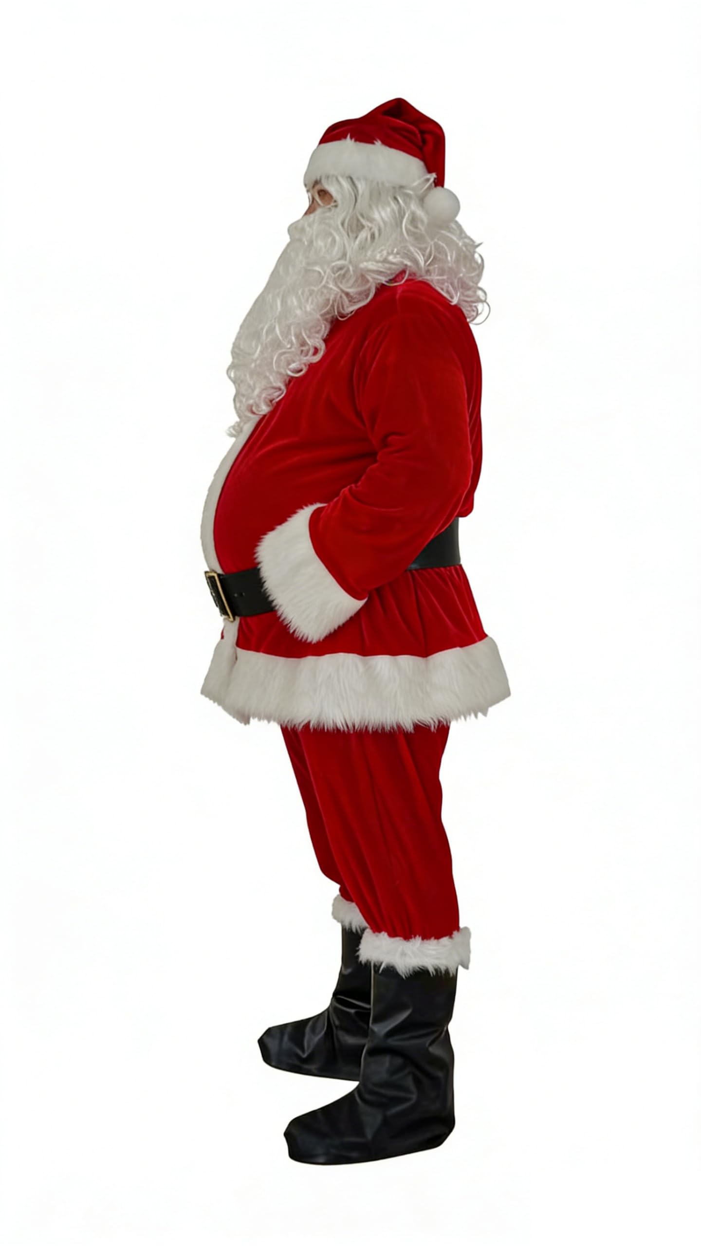 Weihnachtsmann Kostüm komplett Deluxe, Nikolauskostüm Santa Claus-Erwachsenenkostüm für Weihnachten - Kostüm für Nikolaus Herren & Erwachsene Männer(L)