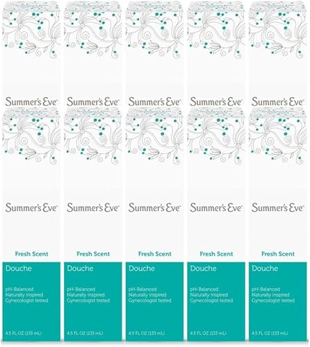 Summer's Eve Douche, aroma fresco, pH equilibrado y probado por ginecólogos, 4.5 onzas líquidas (paquete de 5)