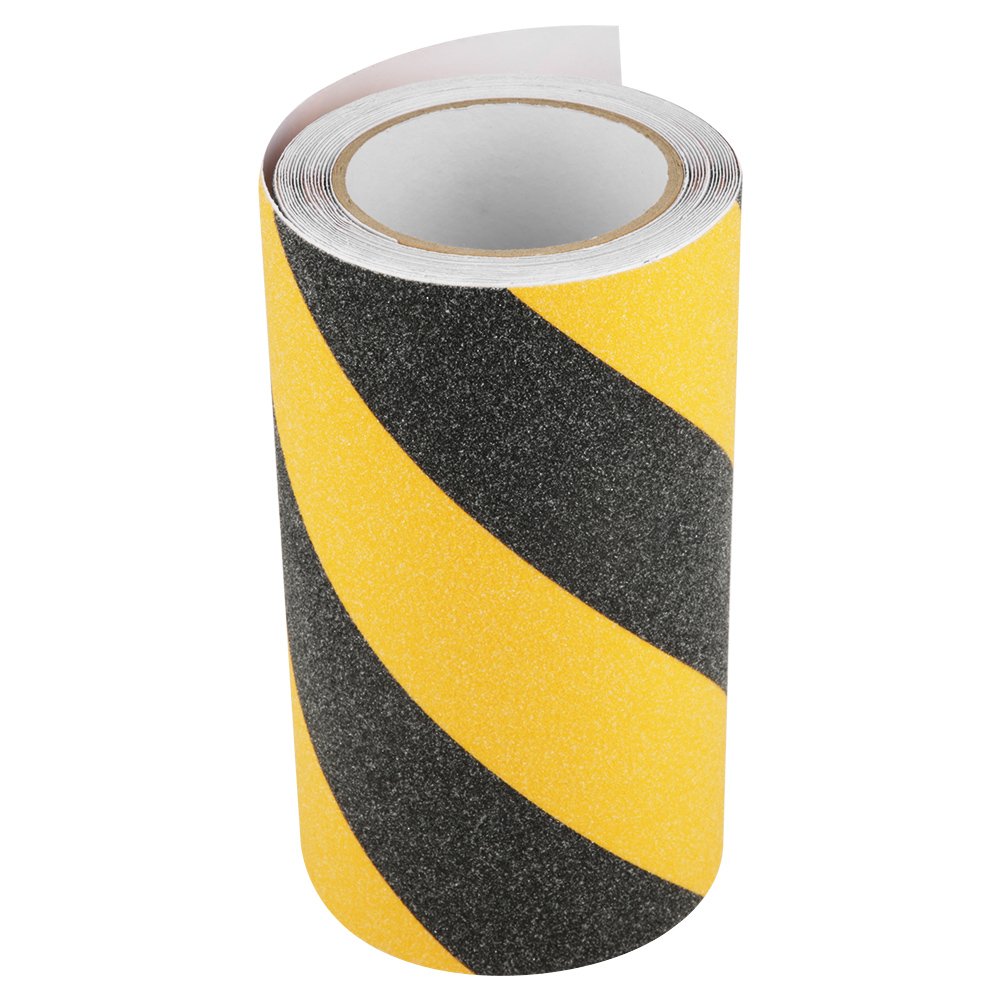 Nastro Adesivo Antiscivolo, Nastro Antiscivolo in PVC 20 cm x 5 MX 11 m per gradini, Scale, Rampe, rimorchi, Garage, sedie a rotelle, PVC + carburo di silicio