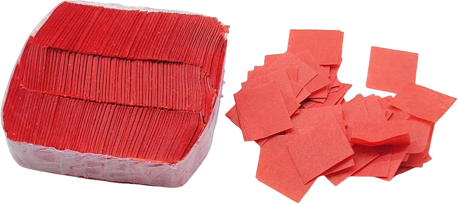 Magic Snow Storm Paper Professional Magician Gimmick Trick Stage Magic Accessory Snowstorm Paper Trick for Magic Show(4 Pack,Red)