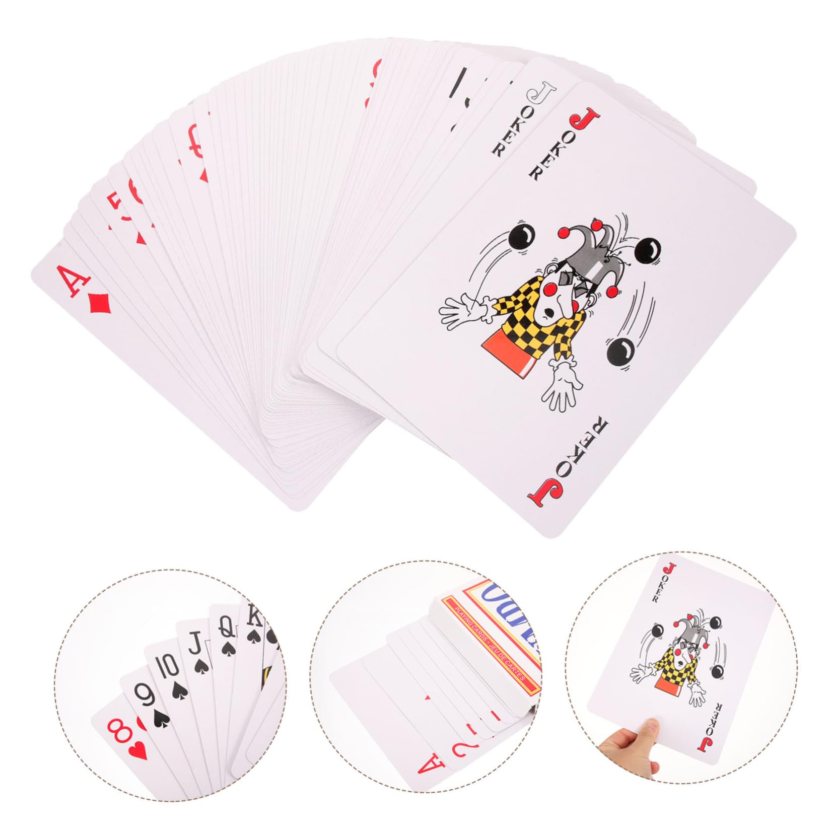Juego de Cartas de Póker Gigante para Adultos, Cartas de Papel Fáciles de Guardar y Llevar, Ideales para Juegos de Mesa y Viajes, 1 Set