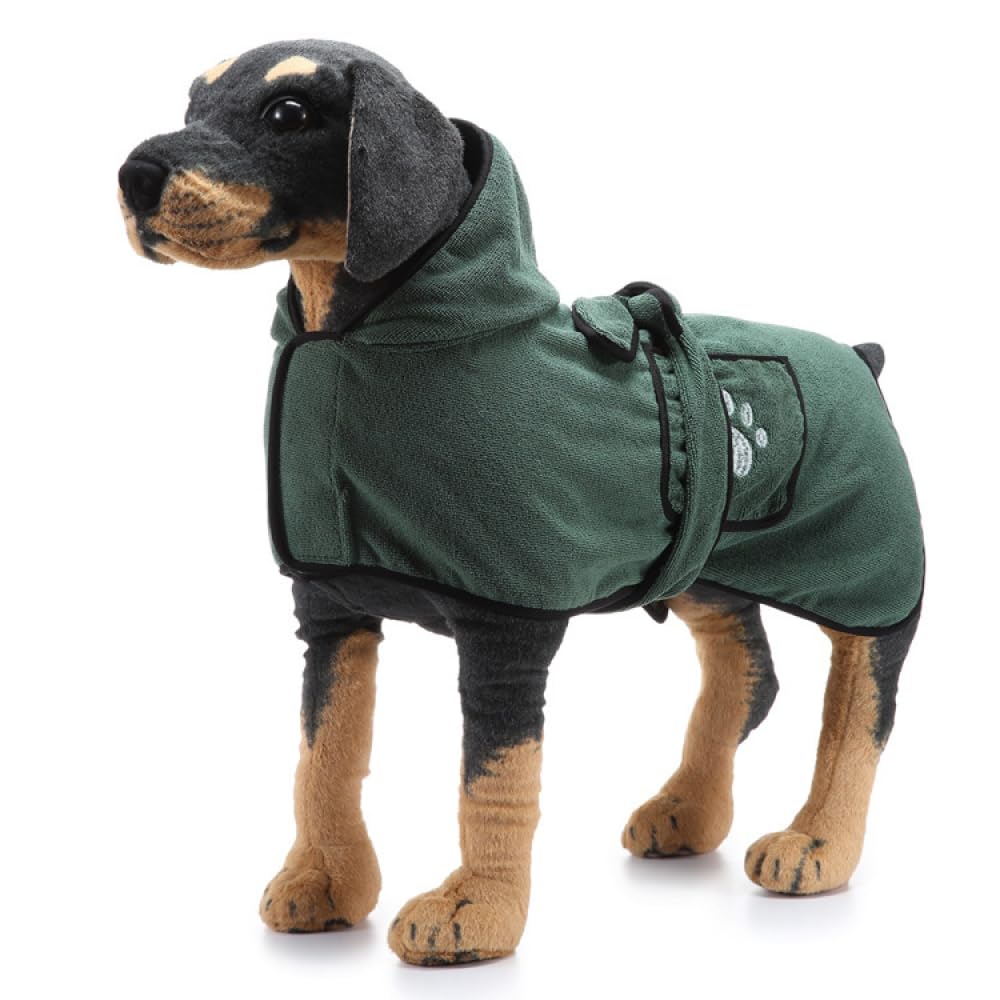 HAZARA Pet Power Toalla Absorbente Toalla de baño para Perros Manta de baño de Doble propósito Suministros para Mascotas Toalla de Ducha Lavable para Mascotas Juego de 2-Green|| L