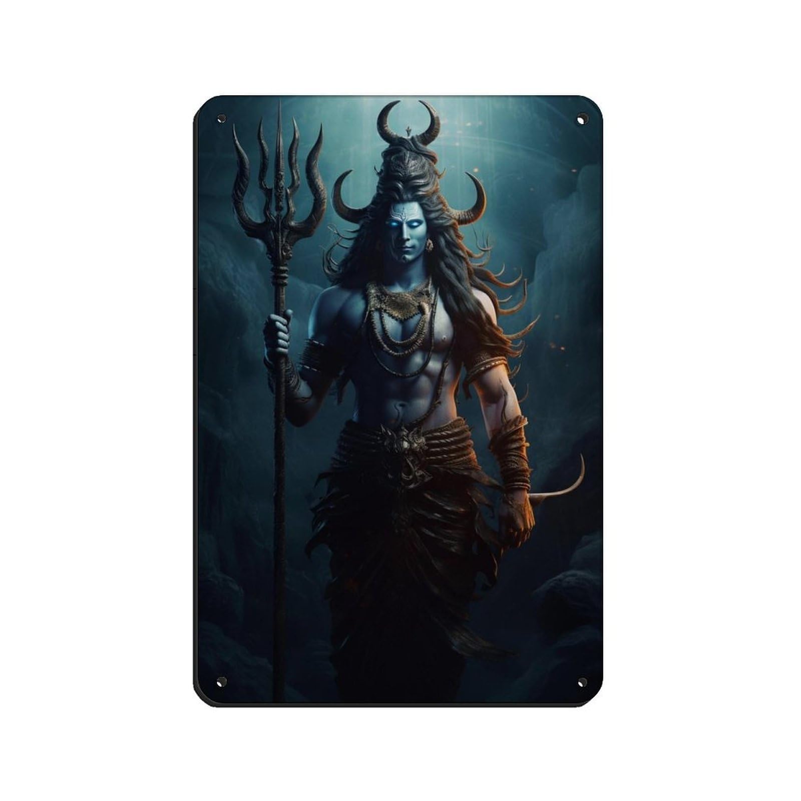 Hindu God Shiva Art (3) Tin Sign Vintage Metal Pub Club Cafe Bar Home Wall Art Decoration Poster Retro 8x12inch(20x30cm)