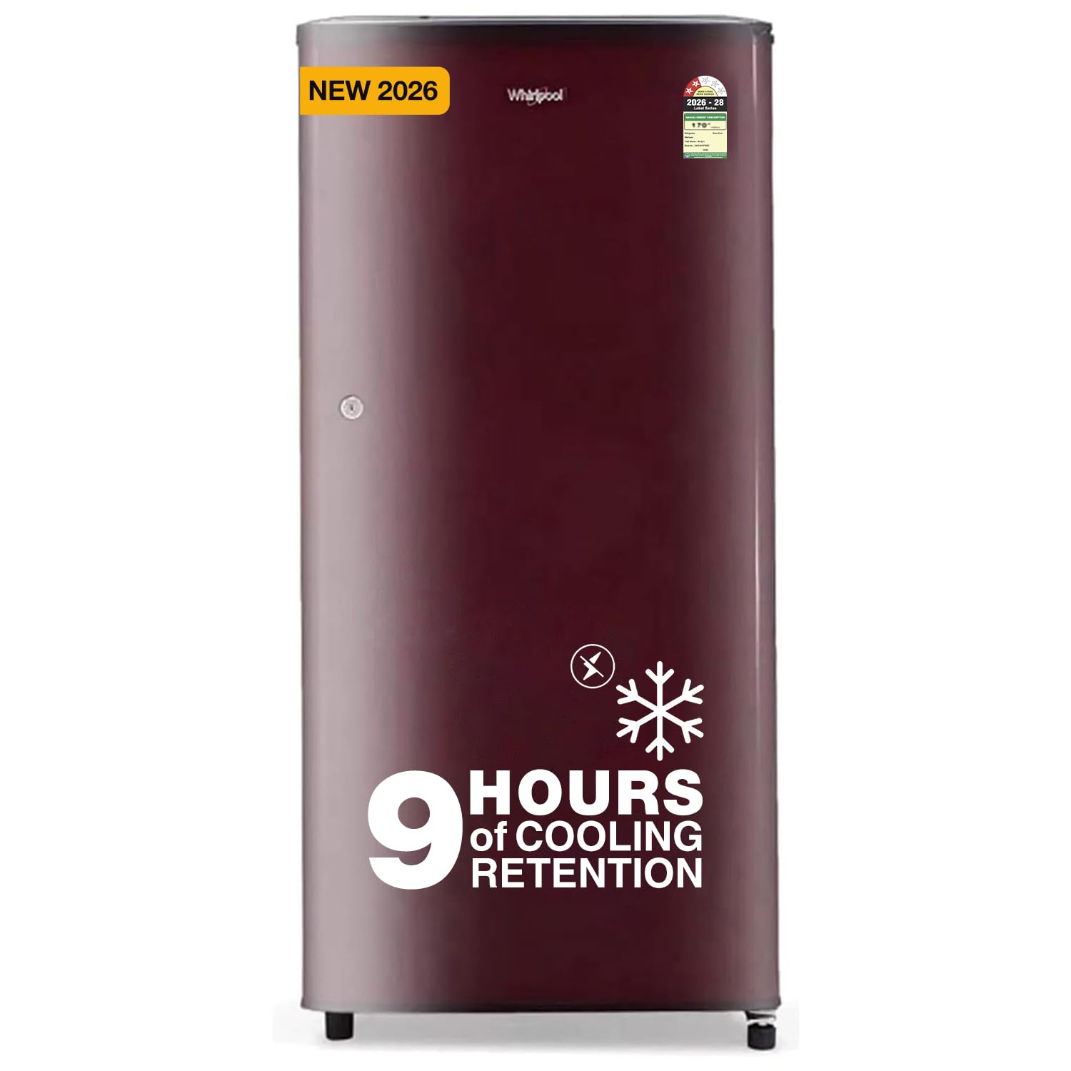 Whirlpool 184 L 2 Star Direct-Cool Single Door Refrigerator (205 WDE CLS 2S SHERRY WINE-Y, Red, 2026 Model)