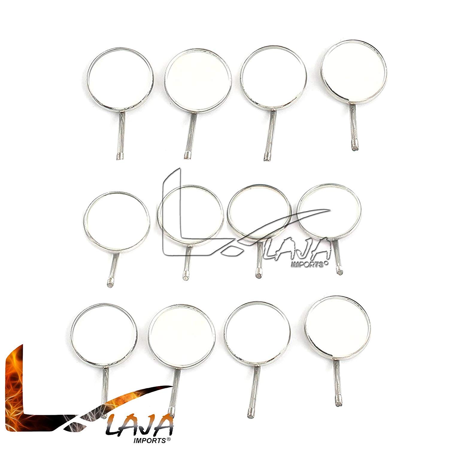 Dental Mirrors Tops Front Surface Set of 12