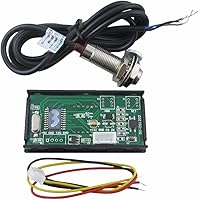 Vista 3 de DIGITEN 4 tacómetro digital led RPM, con velocímetro y sensor apagador de proximidad NPN, color verde