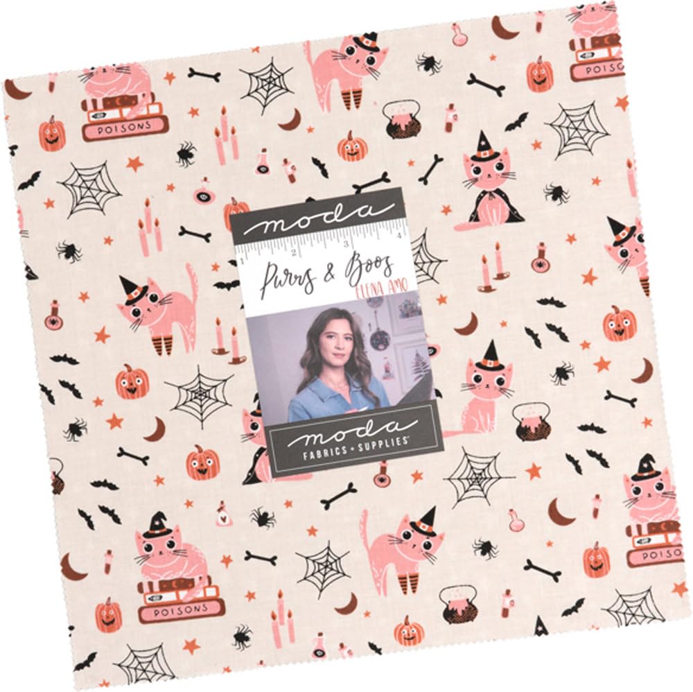 Moda Fabrics Assorted Elena Amo Purrs And Boos Layer Cake 42 10-Inch Squares 39060Lc