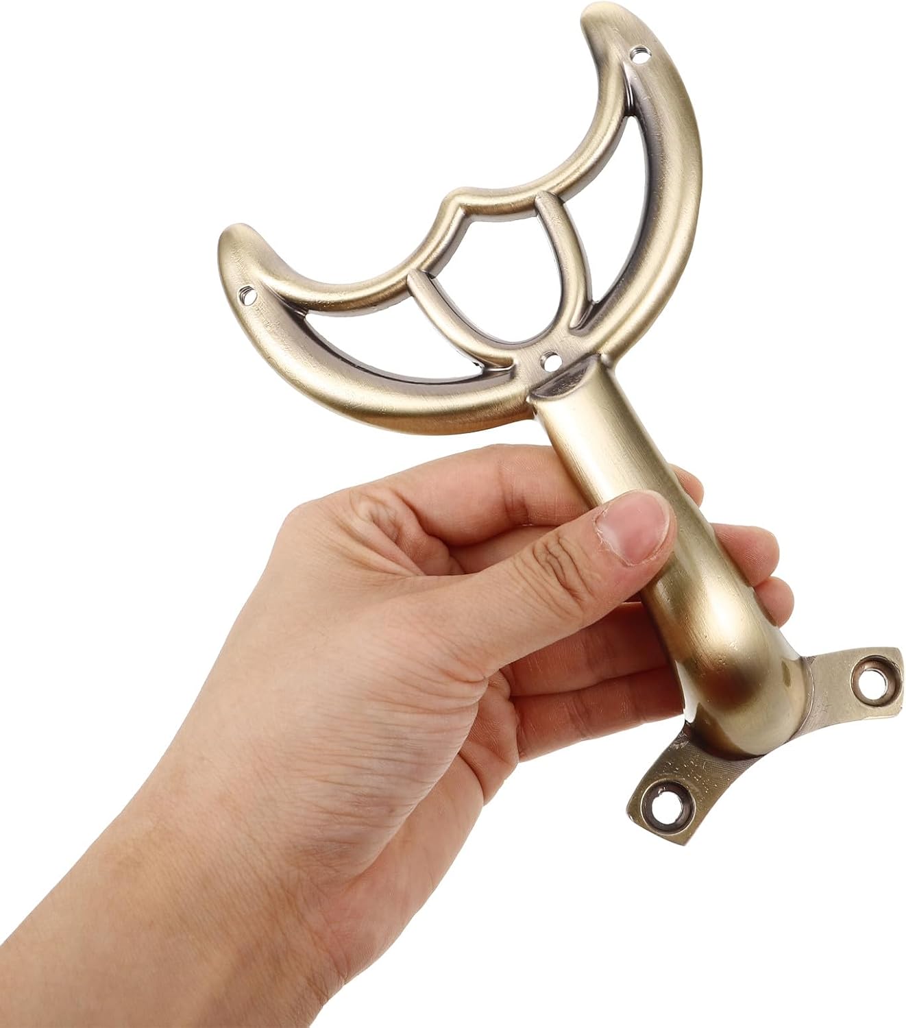 Housoutil 5pcs Ceiling Fan Blade Brackets - Metal Support Arms for Indoor Light Repair - Replacement Arm Hardware Kit in Coffee Finish