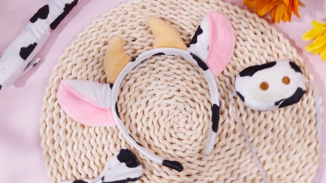 MEISH Lot de 3 serre-tête oreilles de vache avec cornes - Oreilles d'animaux pour anniversaire et bal masqué MEISH Lot de 3 serre-tête oreilles de vache avec cornes - Oreilles d'animaux pour anniversaire et bal masqué