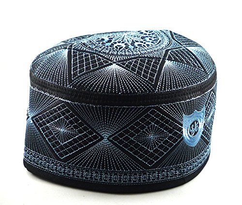 Image of Alwee ALW007 Muslim Kufi Hat Islam Prayer Headware Men Skull Cap Ramadan Eid Gift