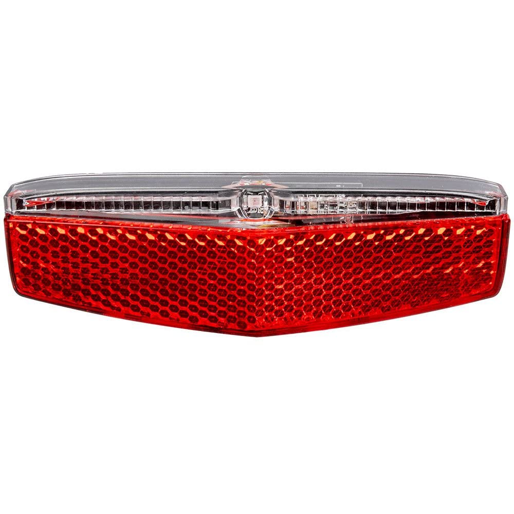 M-Wave Helios Unisex Adult USB Battery Pannier Rack Rear Light, Red