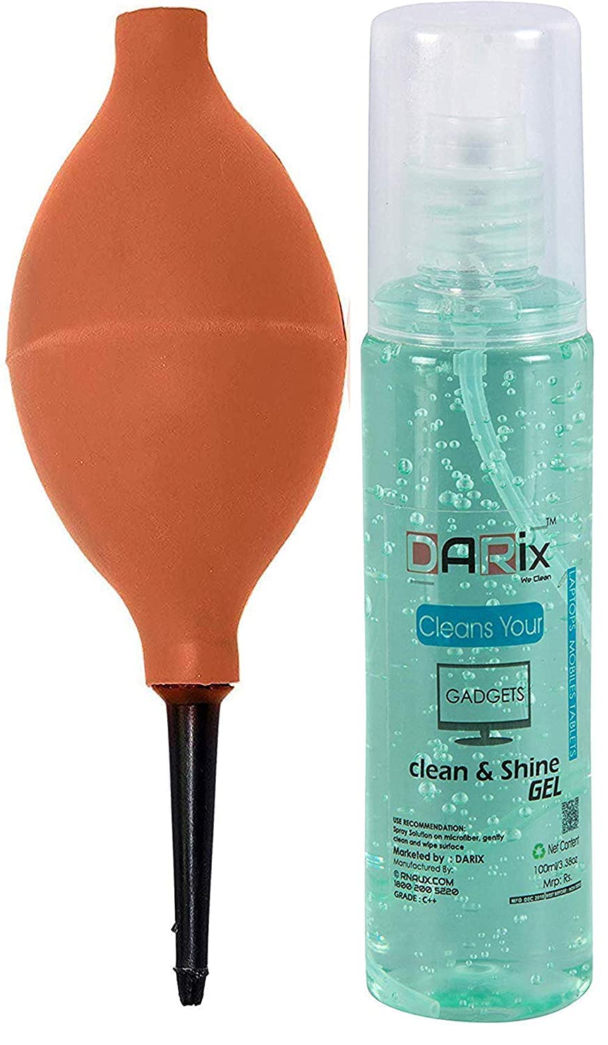 ikis 100ml Cleaning Gel for Mobile Phone, LCD Screens with Rubber Air Pump Cleaner Dust Blower for Keyboard, Watches, Key Board, Computer, CPU etc-image-4