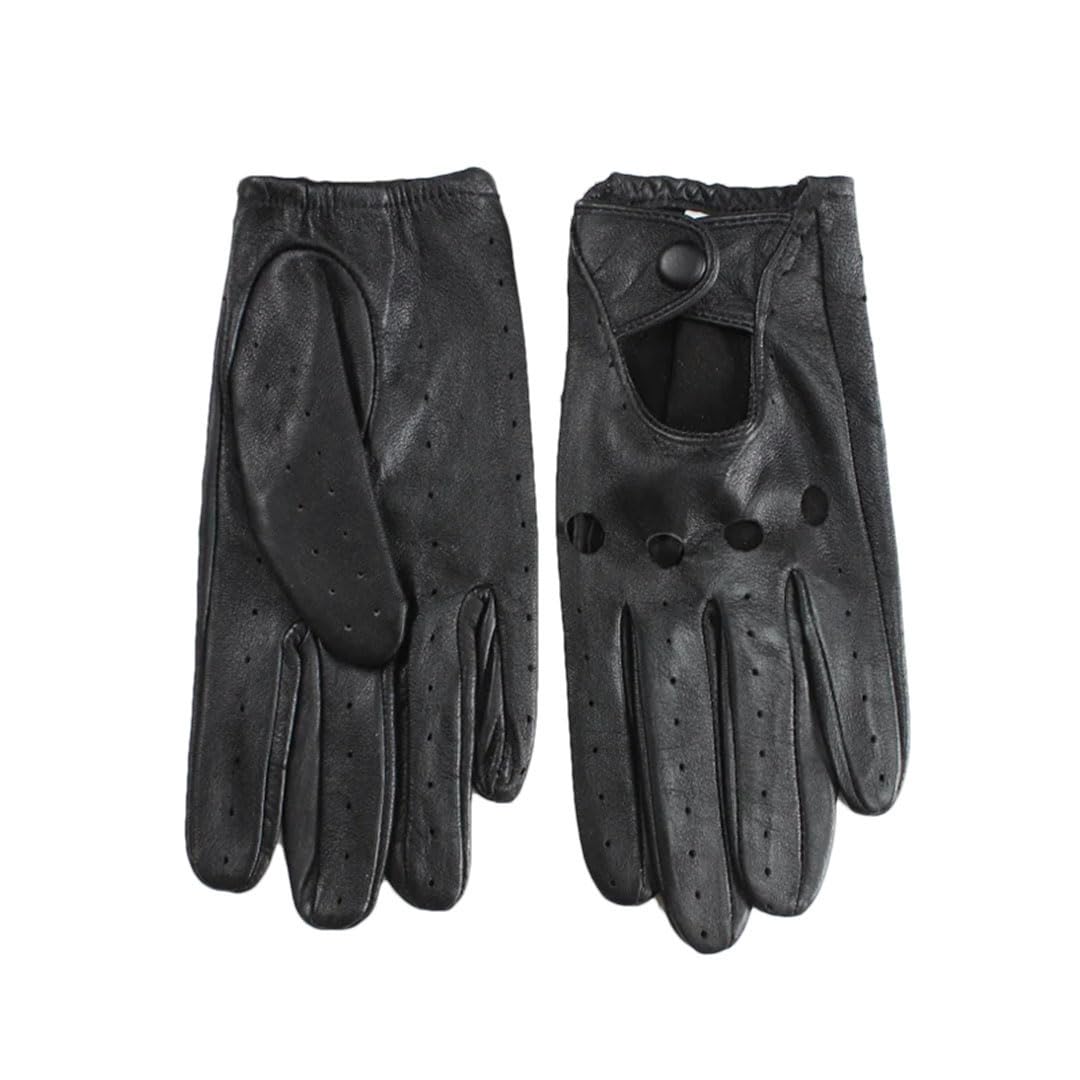 Gants de moto en cuir fin à une seule couche non doublée, respirant, pour femme