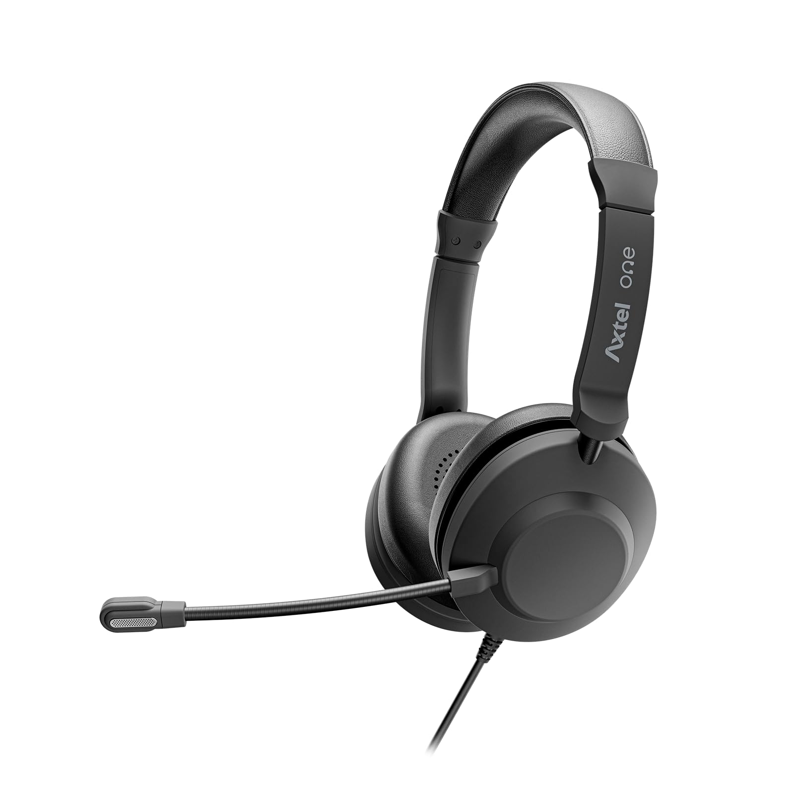 UC35 zestaw słuchawkowy stereo z kablem – USB i wtyczka jack 3,5 mm, podwójny mikrofon z redukcją szumów, głośnik HD 40 mm, sterowanie inline, lekki do biura i domu