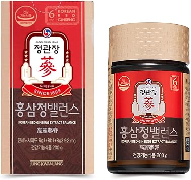 JungKwanJang | Korean Red Ginseng Extract Balance Jar, 200g | Panax Ginseng Supplement & Tea | Caffeine Free | Daily Energy, Balance, Immune Support, Blood Circulation | Vegan Friendly