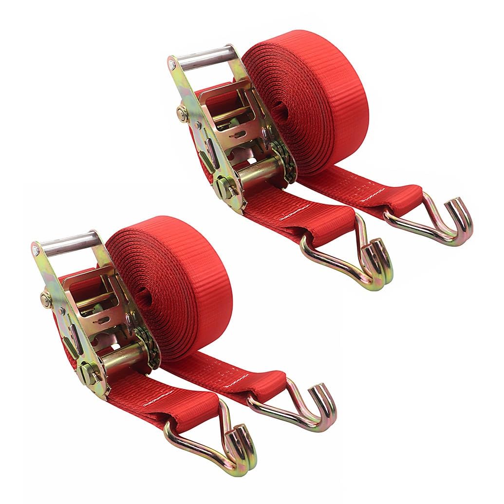 2 Stück 3000kg 10m Spanngurte Mit Ratsche Spanngurte Mit Haken Ratschengurt Zurrgurte 50mm 5t Für Die Professionelle Ladungssicherung Roller Motorrad(5cmx1m/1.96x39in)