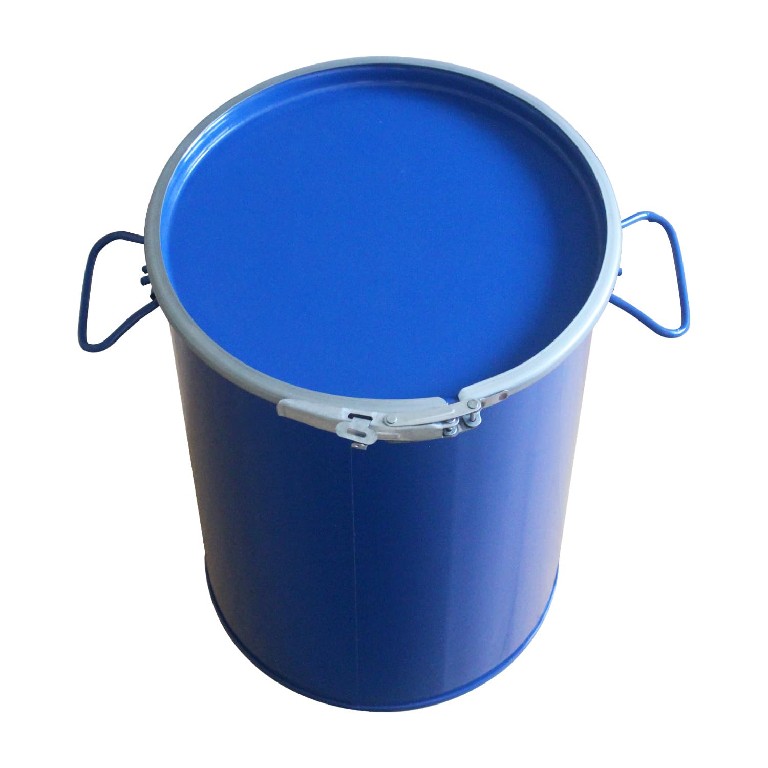 Fusto metallico per secchio di raccolta della polvere fusti per alimenti fermentatore bidoni chiusura ermetica spazzatura fusto in metallico a bocca larga Secchio con cerchio di serraggio (25L)