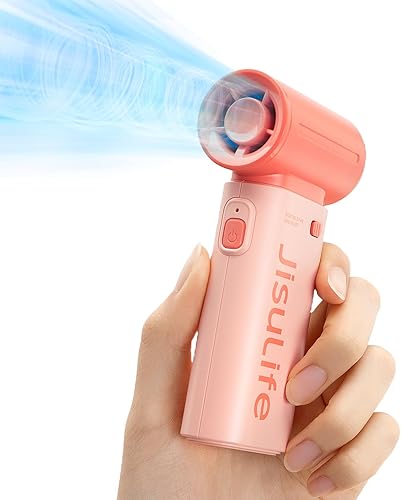 Miniatura 10 de JISULIFE Ventilador de mano portátil Life9, aire de alta velocidad de potencia turbo [tiempo máximo de enfriamiento de 18 horas], viento de 5