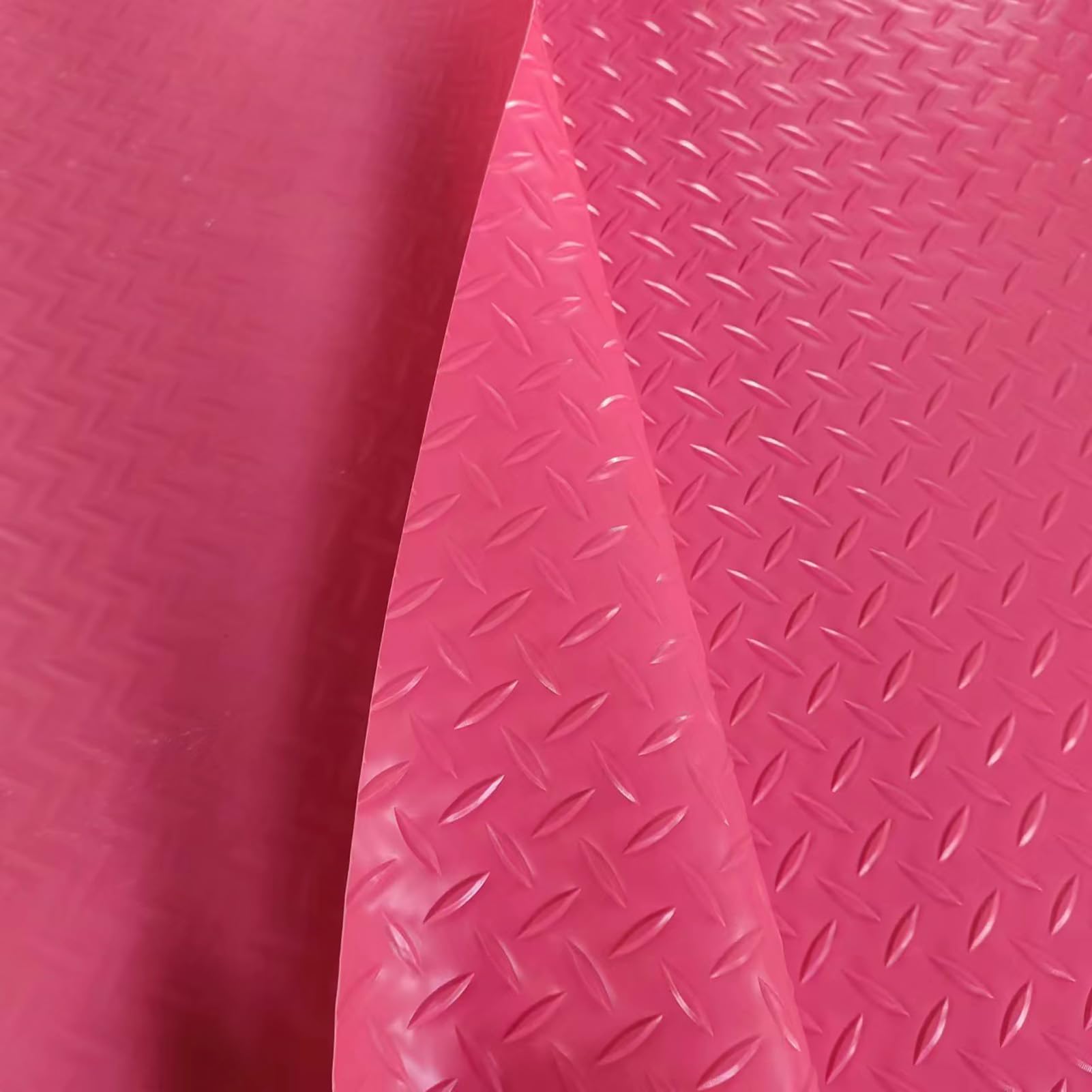 Zagęszczona mata podłogowa z PCV do garażu | Wielokolorowy, wiele rozmiarów, scenariusz użycia: garaż, magazyn, siłownie, łodzie, pickup(Pink,0.6x5m)