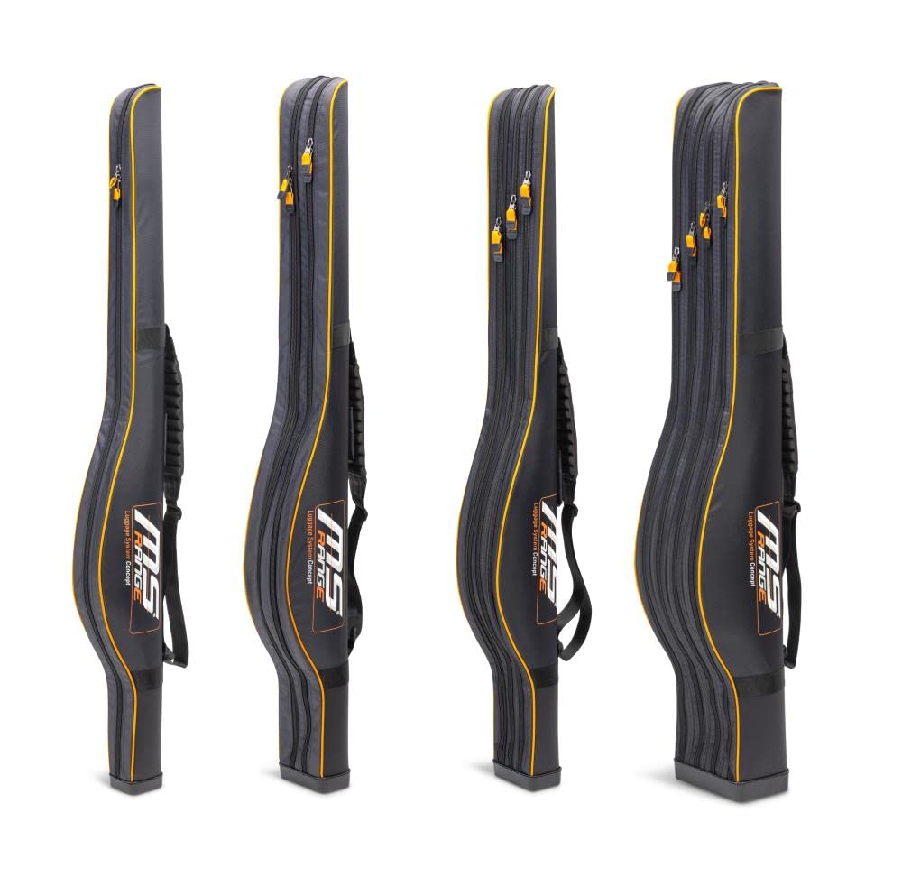 MS-Range Safety Case Rutentasche Hardcase für Angelruten, Einzel- bis Vierfachausführung, mit Tragegriff und Schultergurt (Quattro)