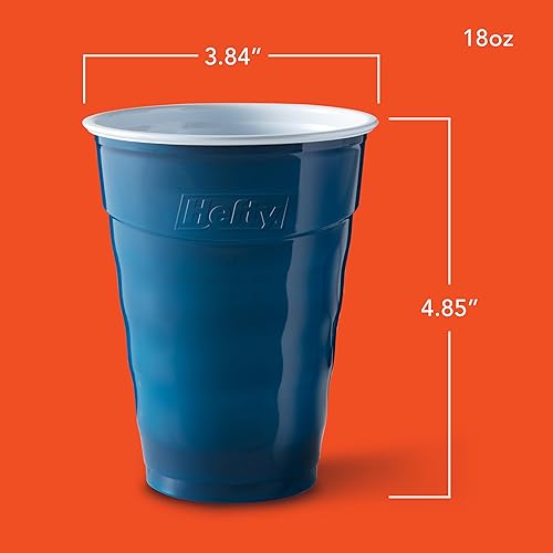 Miniatura 2 de Hefty Vasos de fiesta azul marino de 18 onzas, 120 unidades