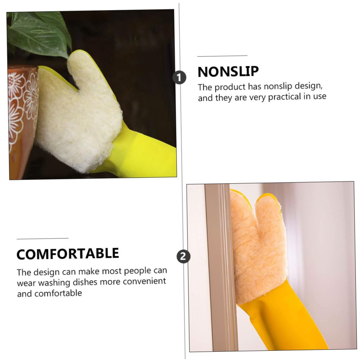 Yardwe 6 Piezas Guantes De Limpieza De Látex Limpieza De Piscinas De Casa Limpieza De Guantes De Goma Guantes De Goma Para Fregar Manga Del Brazo Esponja Medio Hombre