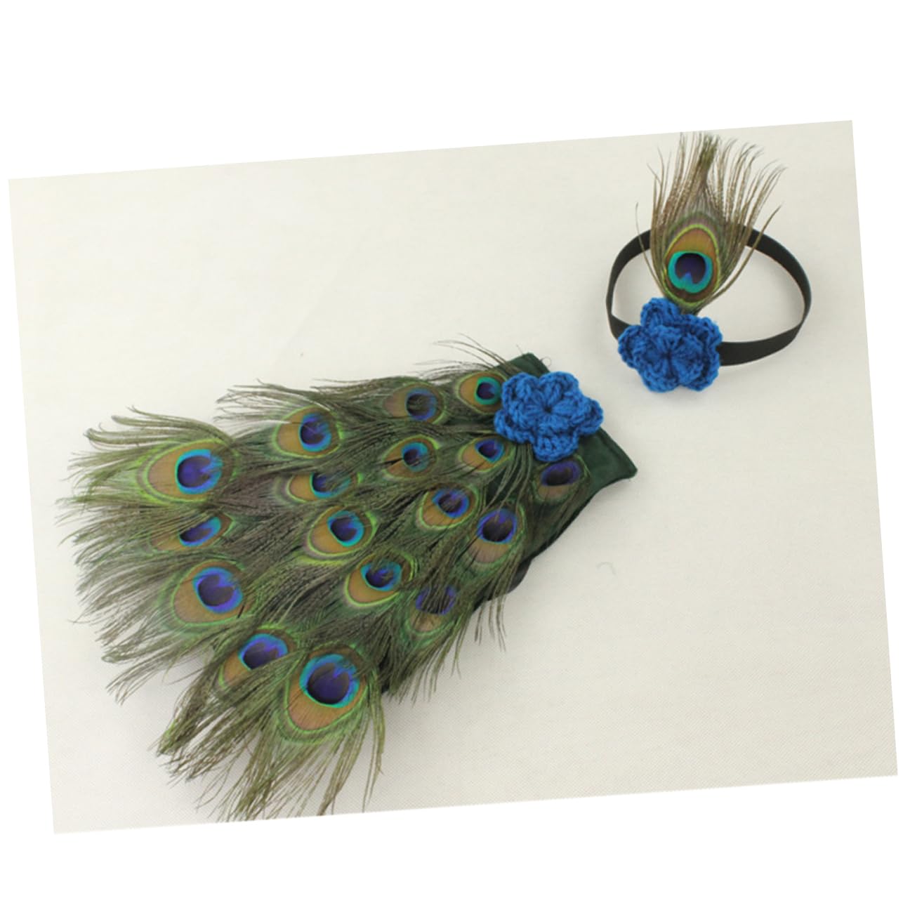Gadpiparty 2piezas Disfraz De Fotografía para Recién Nacidos Ropa De Cosplay Infantil Accesorios para Sesiones De Fotos Traje De Peacock para Bebés Material y Cómodo