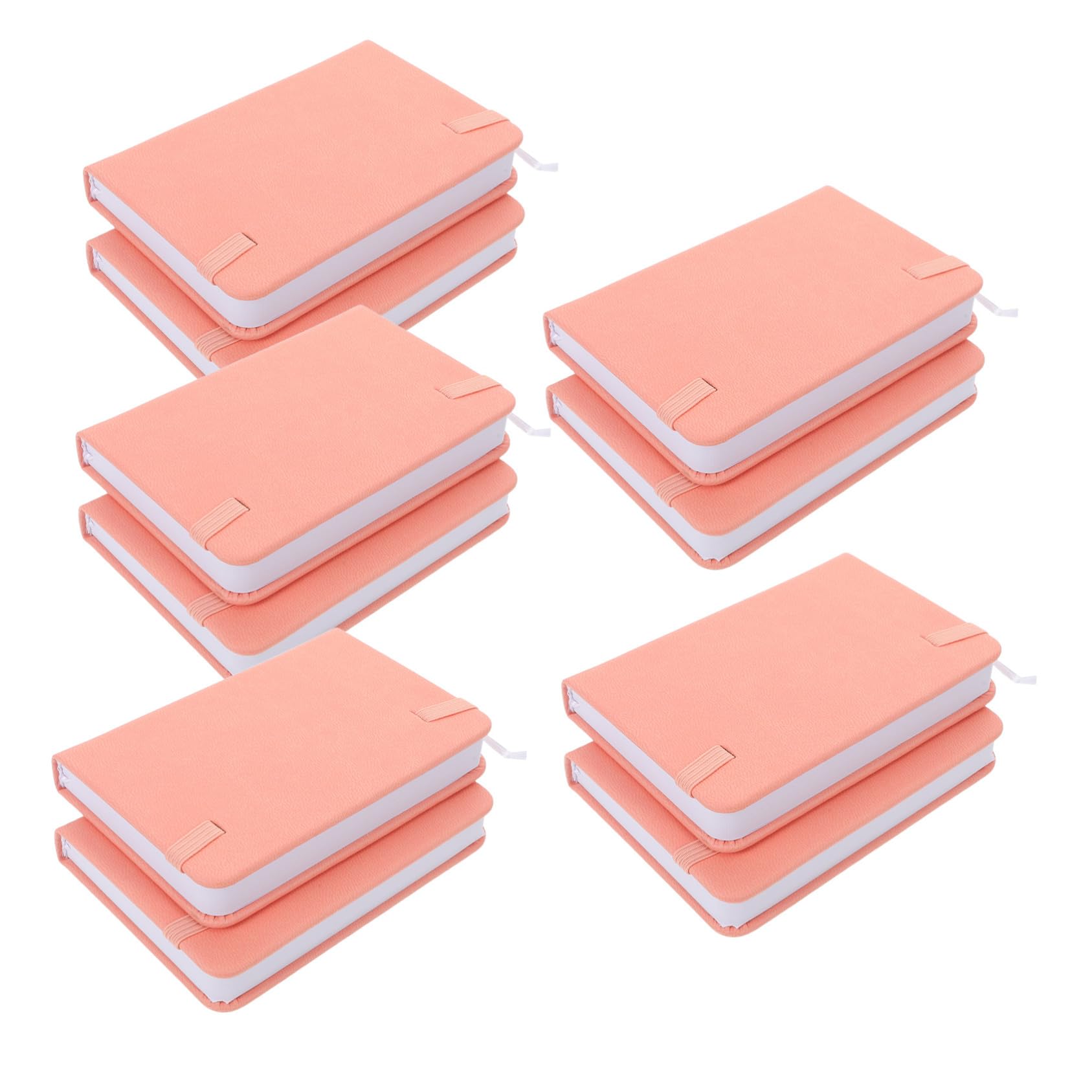 10 Pezzi Taccuino Tascabile in PU Rigida con Segnalibro Mini Notebook Portatile per Pianificazione Mensile e Diario Lavorativo Piccolo Blocco Note da Borsa