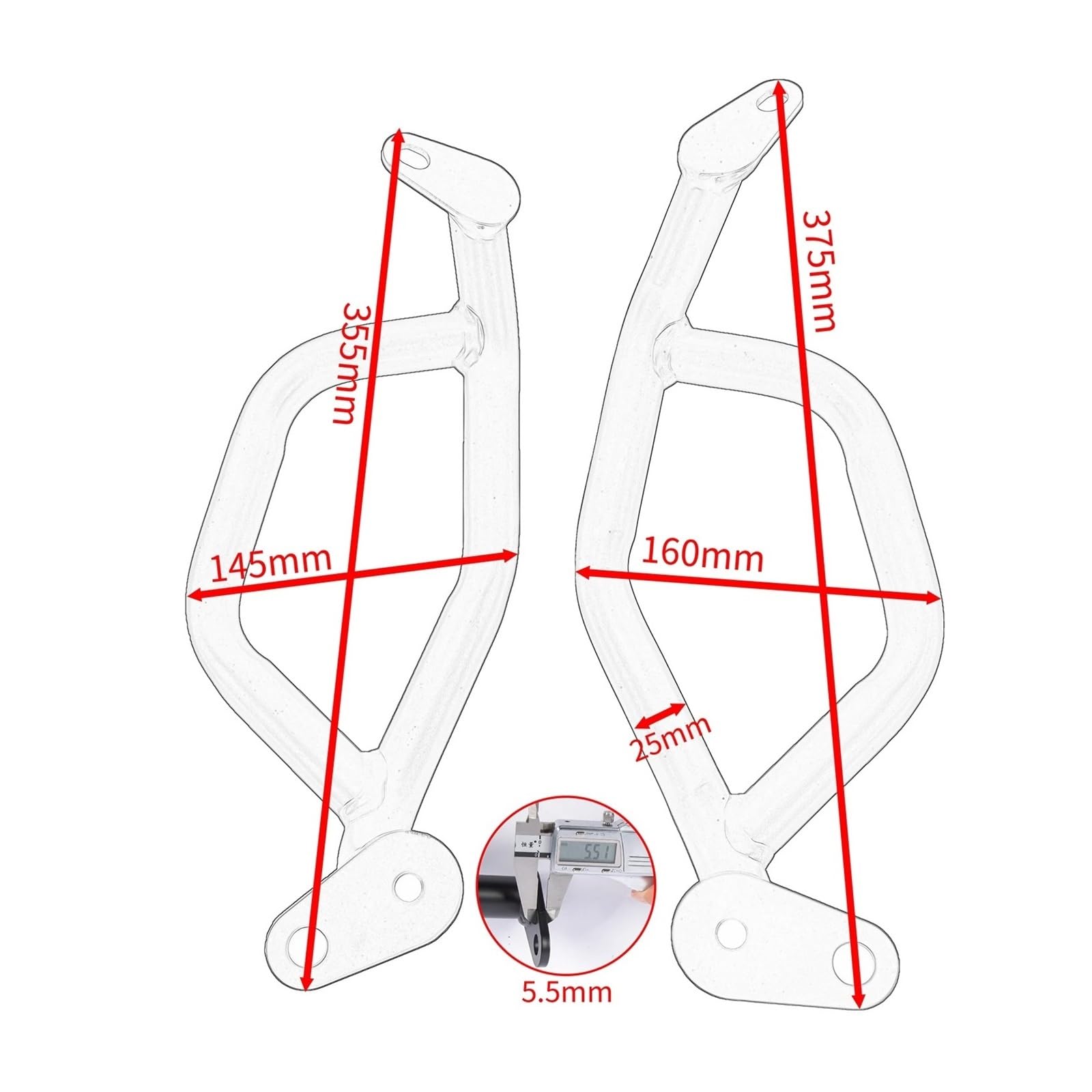 Barra Protección Motor para NX400 NX500 2024 2025 Protección De Barra Choque Superior E Inferior para Motor Motocicleta Accesorios Parachoques(A Set Crash Bar)