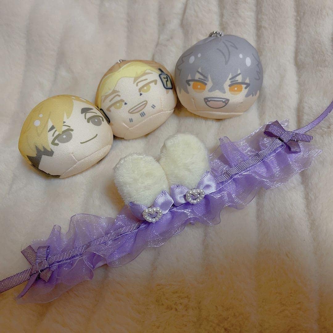 【110】ぬいぐるみ ぬい服 おまんじゅう ヘッドドレス【白 水色 うさぎ】 110】ぬいぐるみ ぬい服 おまんじゅう ヘッドドレス【白 水色