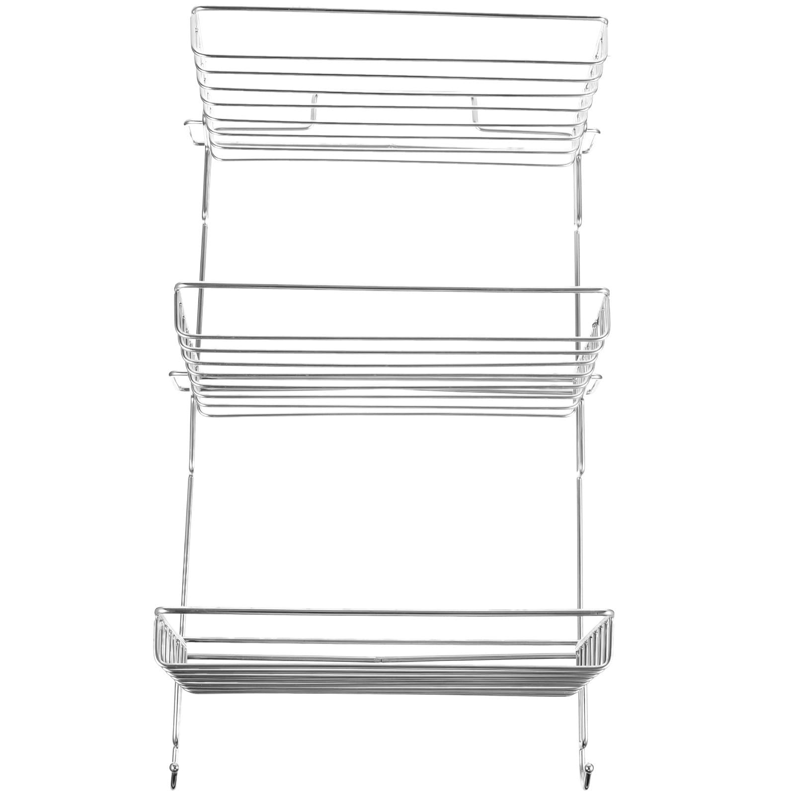VILLCASE Estante de Ducha Organizador sin Taladro Plegable con Gancho de Acero Inoxidable con Buena Capacidad de Carga y Diseño Contemporáneo para Baño y Cocina