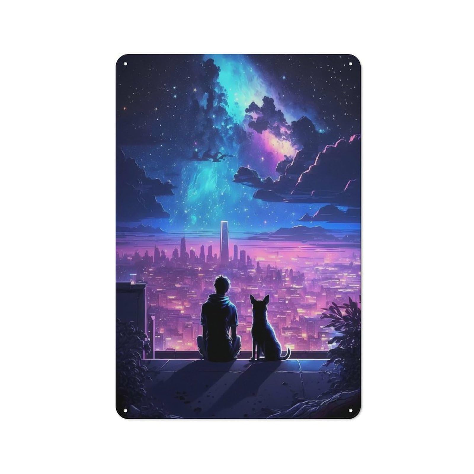 Junmoney Style-20 Cosmic Night Metal Gift Sign 30X20cm, Vintage Home Wall Decor For Home, Shop, Pub Or Studio Wall