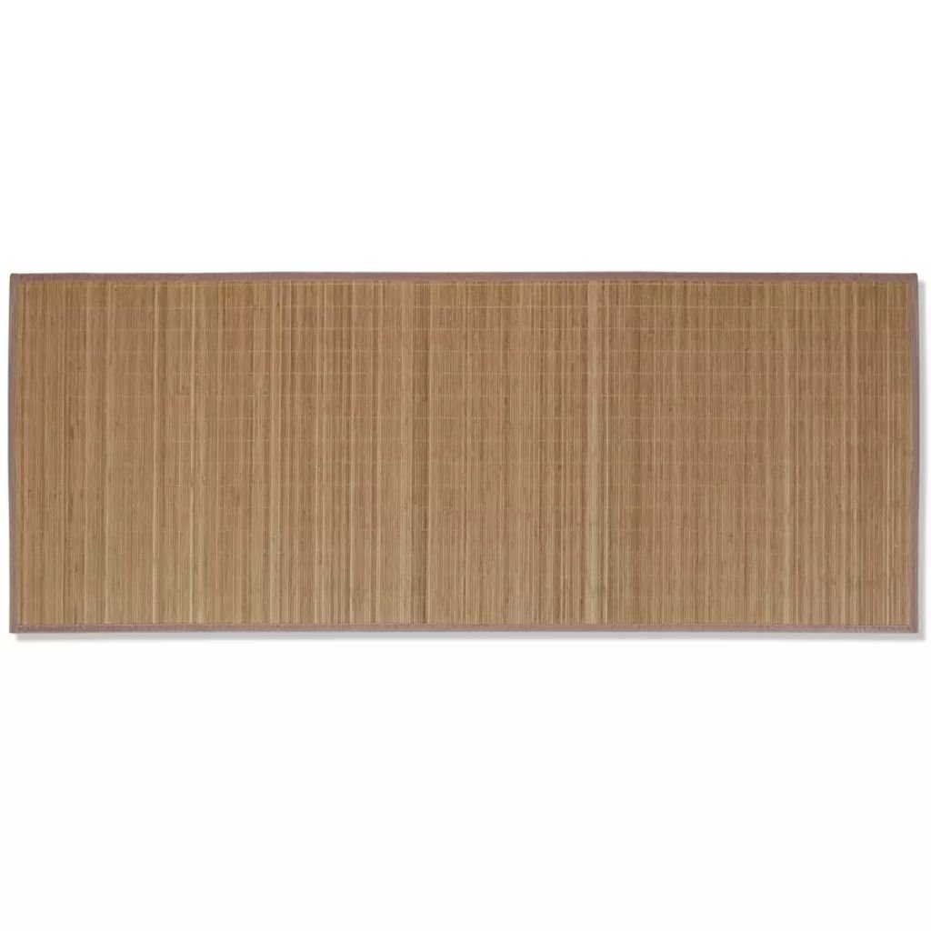 MOONAIRY Tapis en Bambou Tapis Naturel Tapis Bambou Tapis Antidérapant en Bambou Naturel Idéal pour Le Salon Tapis rectangulaire Marron Bambou 120 x 180 cm