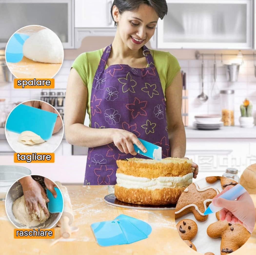 Piatto Girevole per Torte, Kit Pasticceria, Kit Pasticceria Professionale, Set Pasticceria, Pasticceria Accessori, Accessori Pasticceria, Tortiere, Tortiere per Dolci (442 Pezzi)