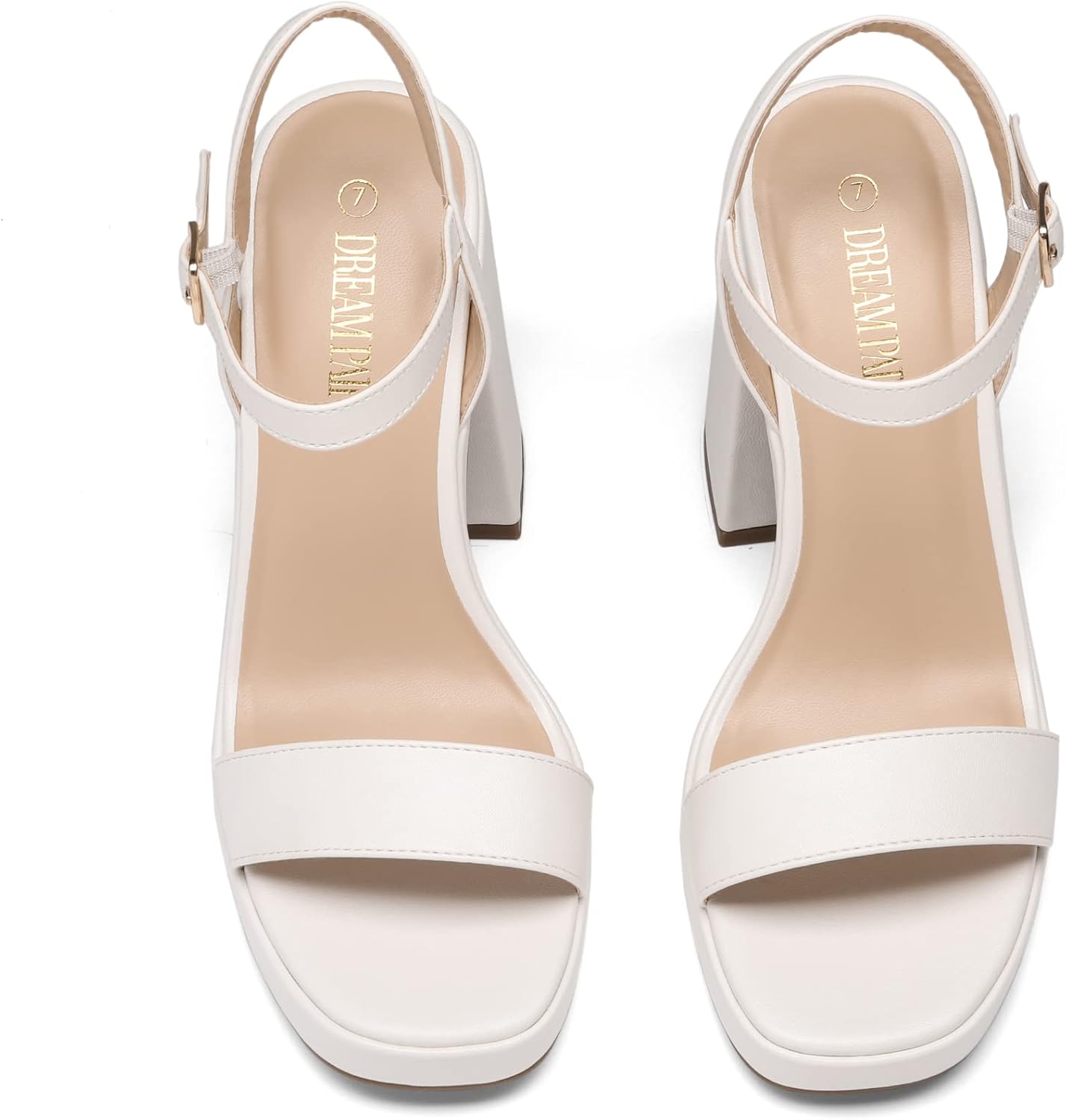 DREAM PAIRS Heels for Women Block Chunky Platform High Heels Open Toe Fashion Wedding Party Evening Prom Dance Ankle Strap Dress Pump Sandals Shoes - Image 5