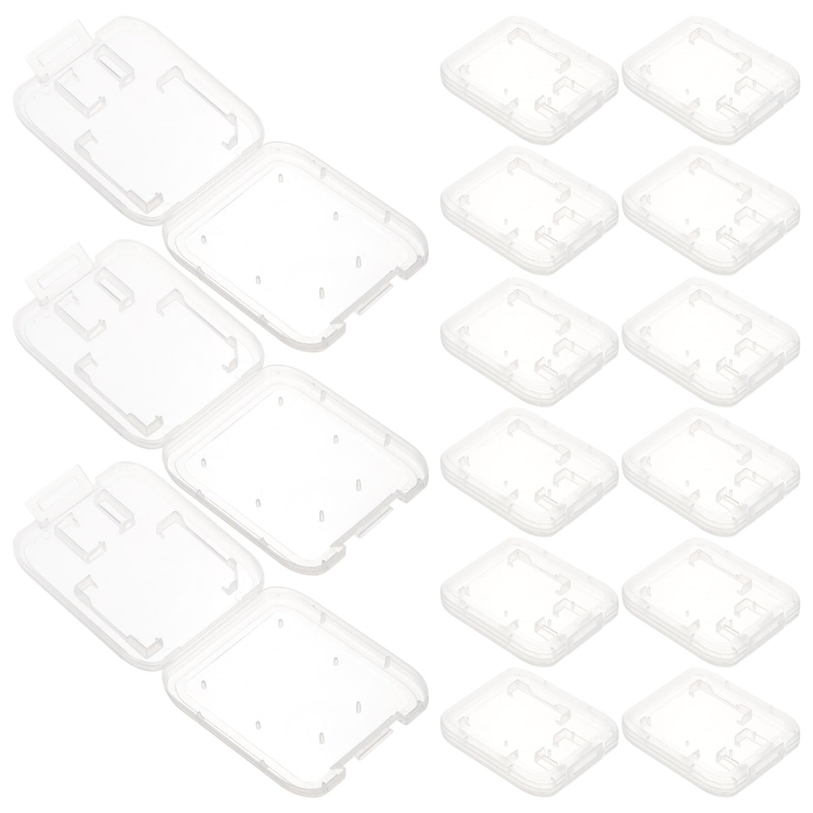 HONMEET 24Pcs Transparent and Memory Card Storage Case Organizer Lightweight and Portable Memory Card Holder for and of Digital Camera Cards