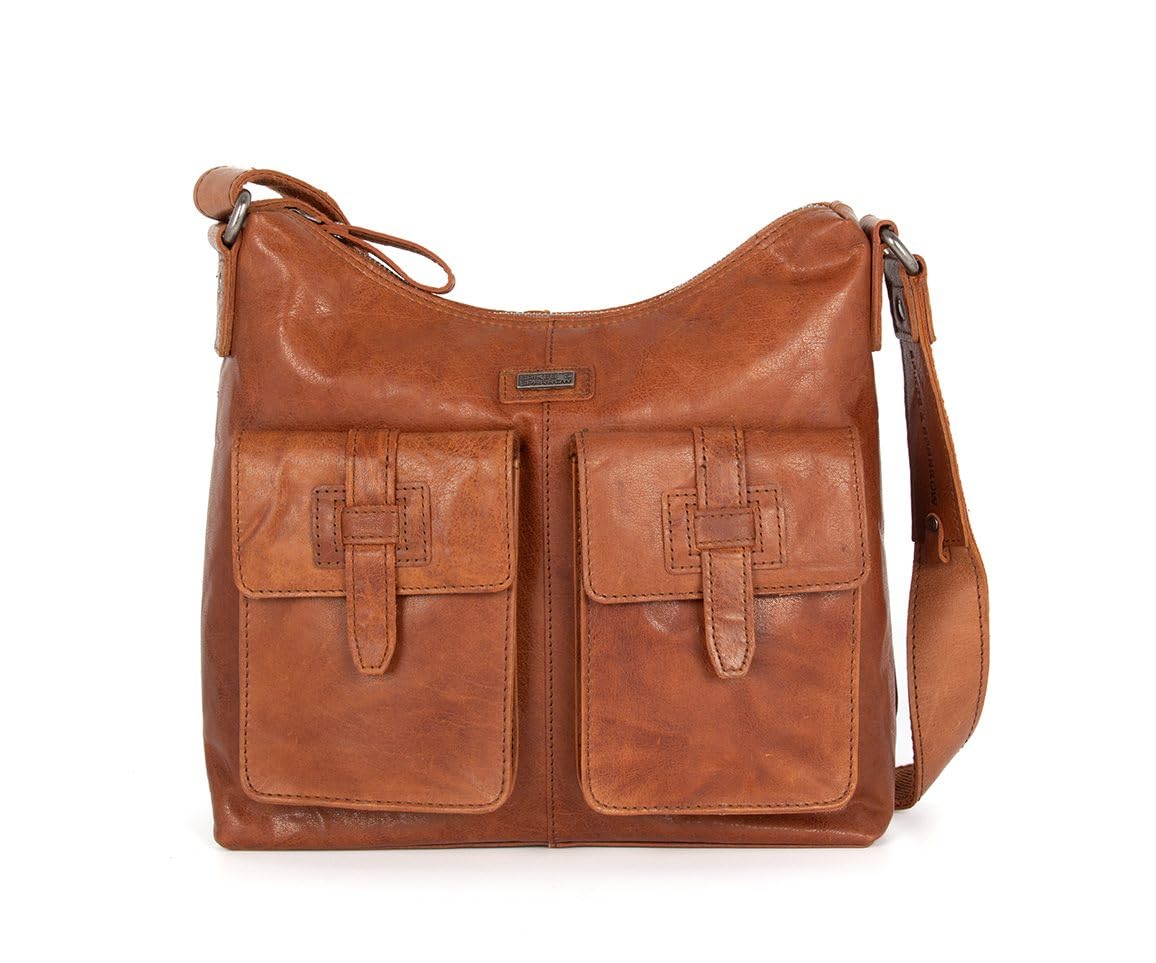 Spikes & Sparrow Leren Crossbodytas - Arizona - Brandy Cognac