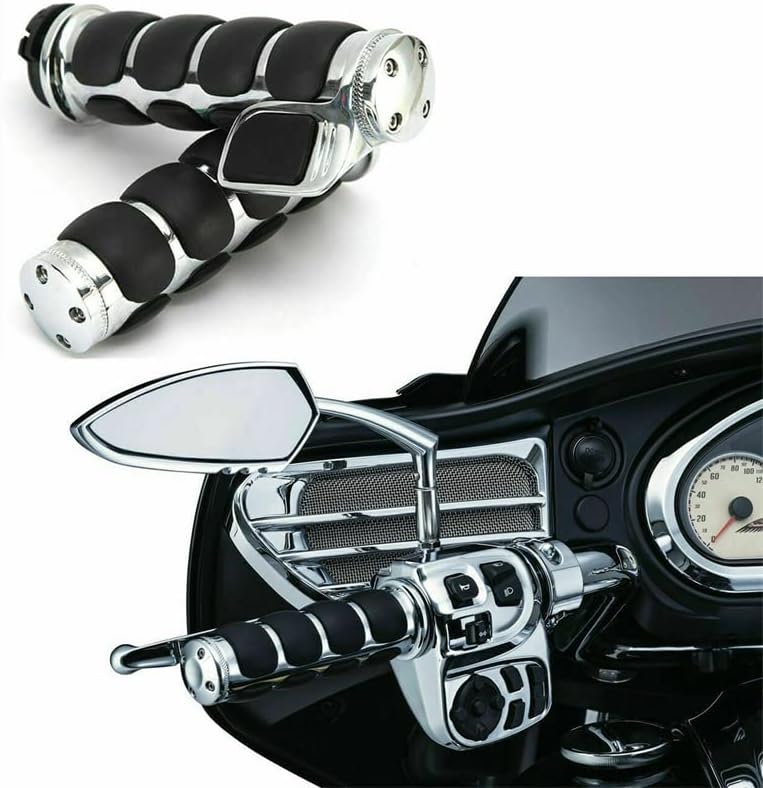 Miniatura 7 de Agarres universales de manillar de motocicleta de 1 pulgada y 0.984in para Dyna Sportstser Softail Touring Street Bob Fatboy FLSTF para Kawasaki