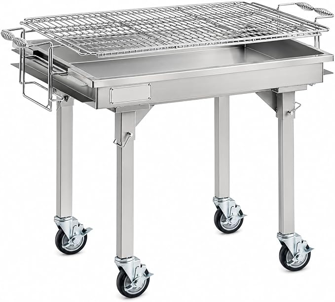 30-Inch Heavy-Duty Stainless Steel Charcoal Grill with Adjustable Grates, 720