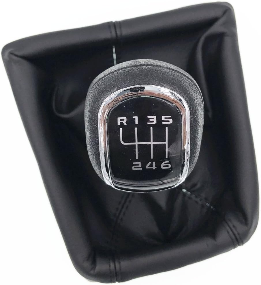 6 Speed Manual Gear Shift Knob Gaiter Boot Cover Case Compatible for Skoda Octavia II 09-12 Superb II 08-12 - Yeti 09-12