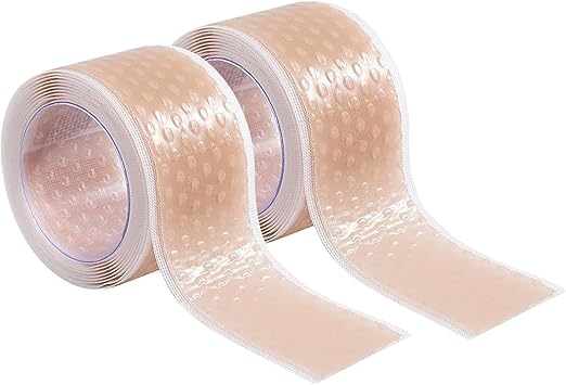 Blister Bandages, Heel Sticker Blister Protector 2 Rolls Silicone Gel Tape Waterproof Bubble Plasters Tape for Hand Toe Foot Blister Prevention Bandaids Calluses Tender Spots Shoe Friction (78.74inch)