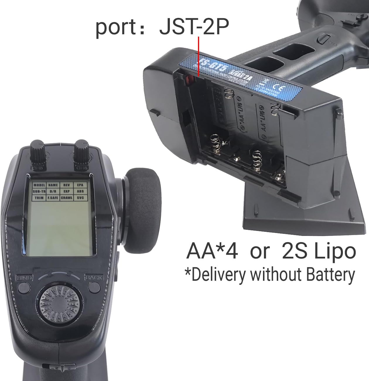 FS-GT5 6 Channels RC Transmitter and FS-BS6 Gyro Receiver 2.4GHz Fly AFHDS2A Sky Radio Control System for RC Car Boat