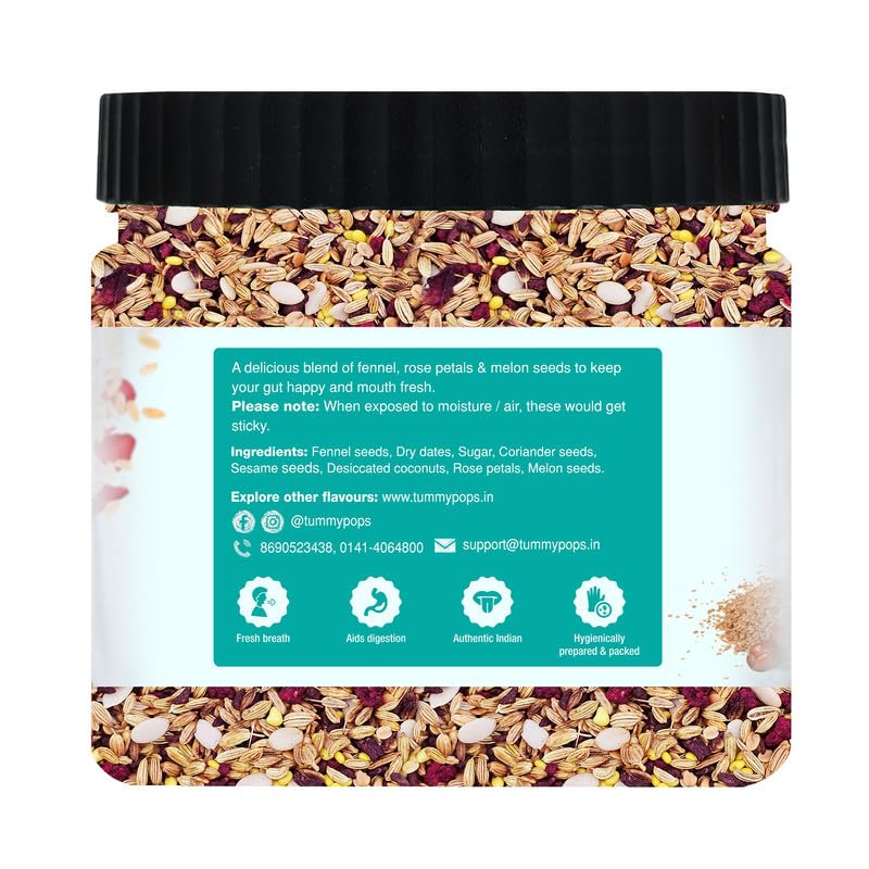 Image of Tummy Pops - Rose Seeds Mix | Traditional & Aromatic Mouth Freshener | 350gm Pack