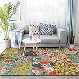 Photo Gallery rug-qjddup tappeto pelo corto,red, yellow, blue green multicolour floral patchwork des, tappeto soggiorno decorazione domestica, tappeti moderni interni per camere da letto,colourful,120 x 120 cm Photo Gallery rug-qjddup tappeto pelo corto,red, yellow, blue green multicolour floral patchwork des, tappeto soggiorno decorazione domestica, tappeti moderni interni per camere da letto,colourful,120 x 120 cm