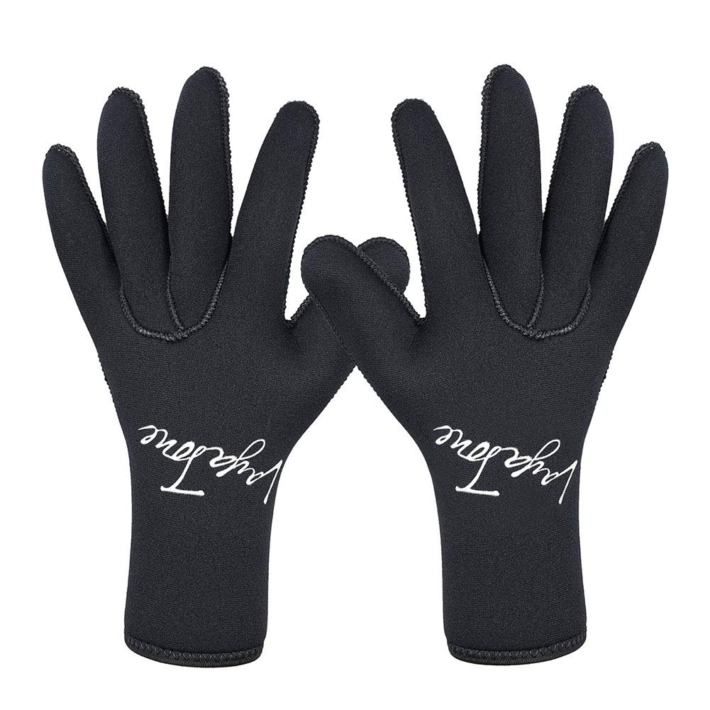 WYYHAA Men Women 5Mm Neoprene Wetsuit Gloves, High-Stretch Anti Slip Warm Waterproof Diving Gloves for Swim Kayaking Gloves Paddle Sailing Surf,S