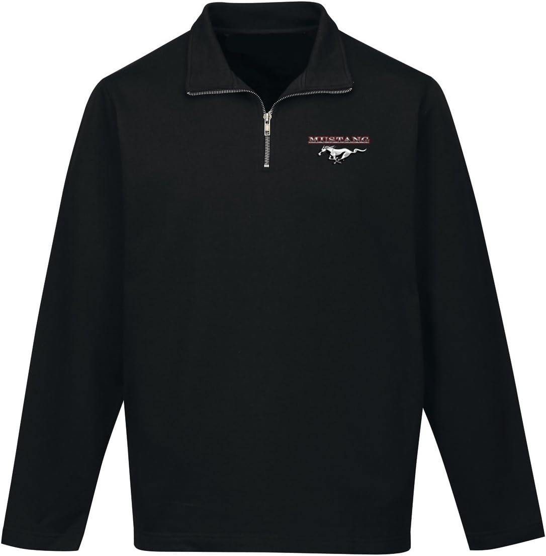 Buy Cool Shirts Running Mustang Logo 1/4 Zip Sweatshirt